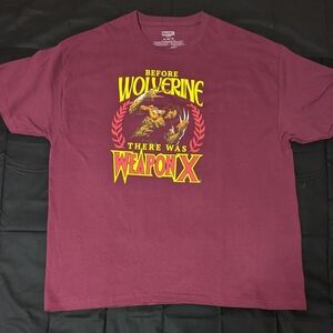 Marvel Weapon X Wolverine Tee - Maroon and Yellow